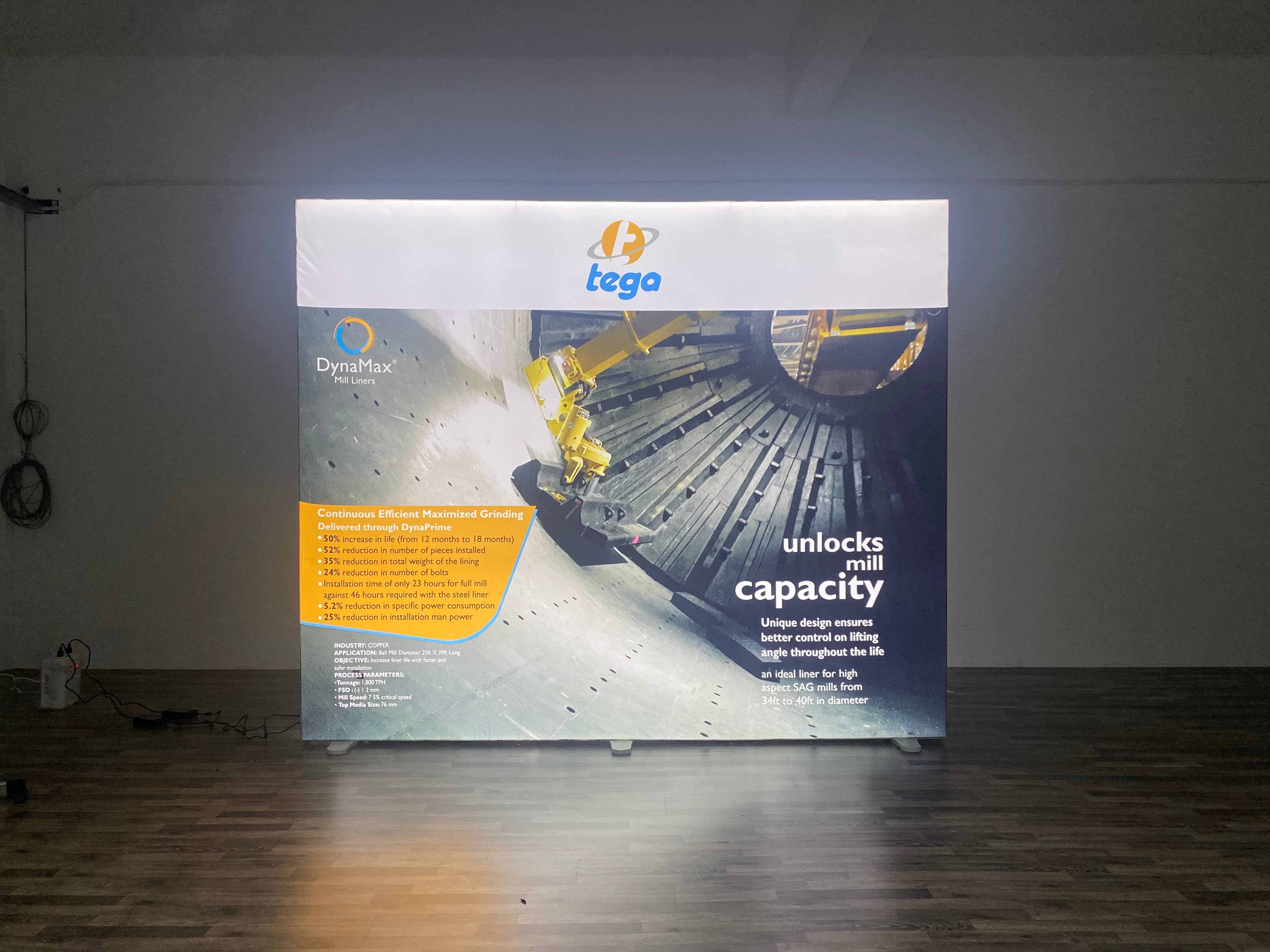 Caja de luz de tela LED SEG sin marco