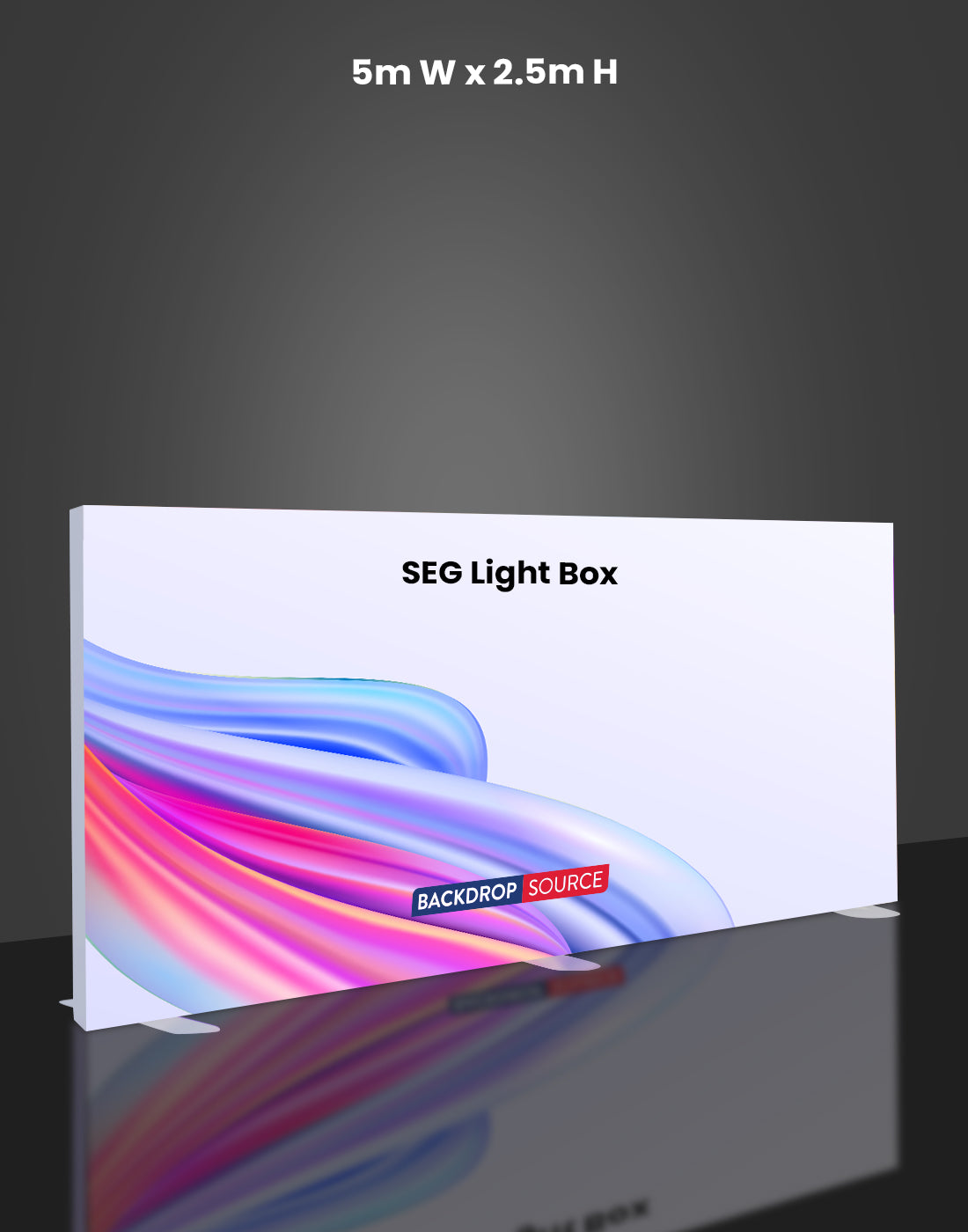 SEG Frameless Fabric Led Light Box Display - 5m W x 2.5m H