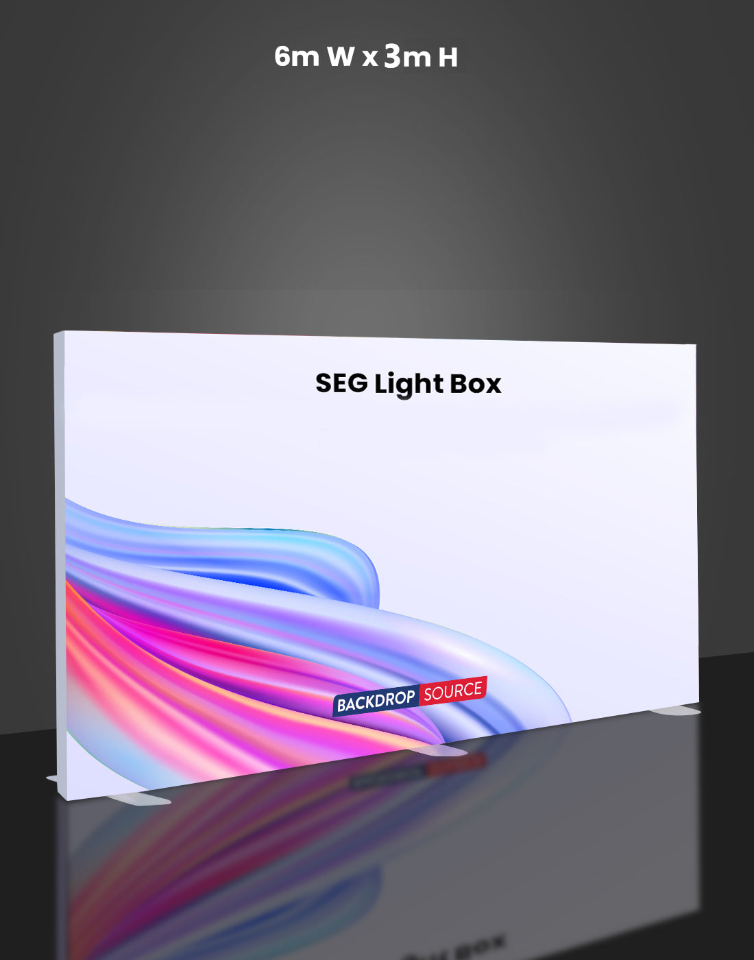 SEG Frameless Fabric Led Light Box Display - 6m W x 2.5m  H