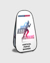Banner emergente vertical (impresión de doble cara)