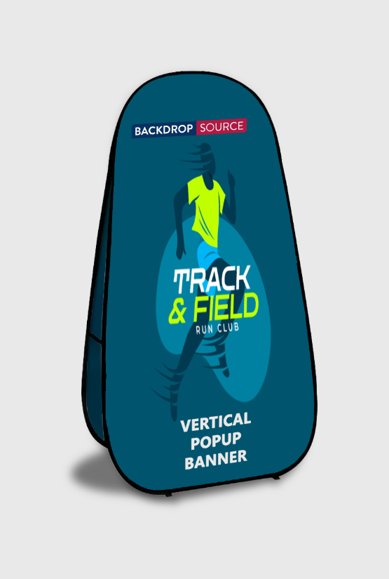 Banner emergente vertical (impresión de doble cara)