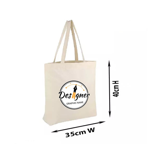 White Canvas Cotton Tote Bag