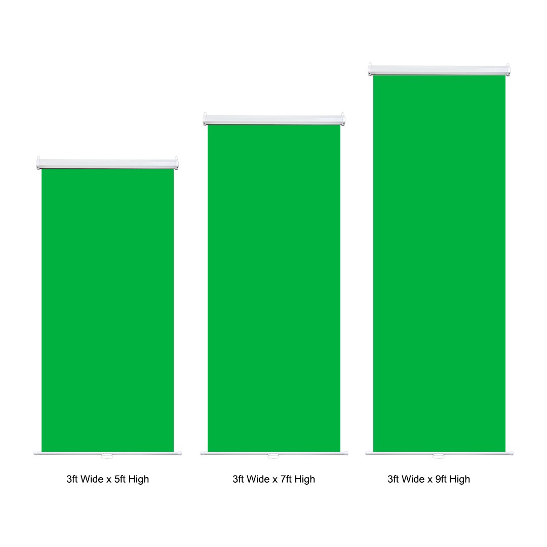 Fondo retráctil para colgar en la pared con abrazaderas (opciones personalizadas)