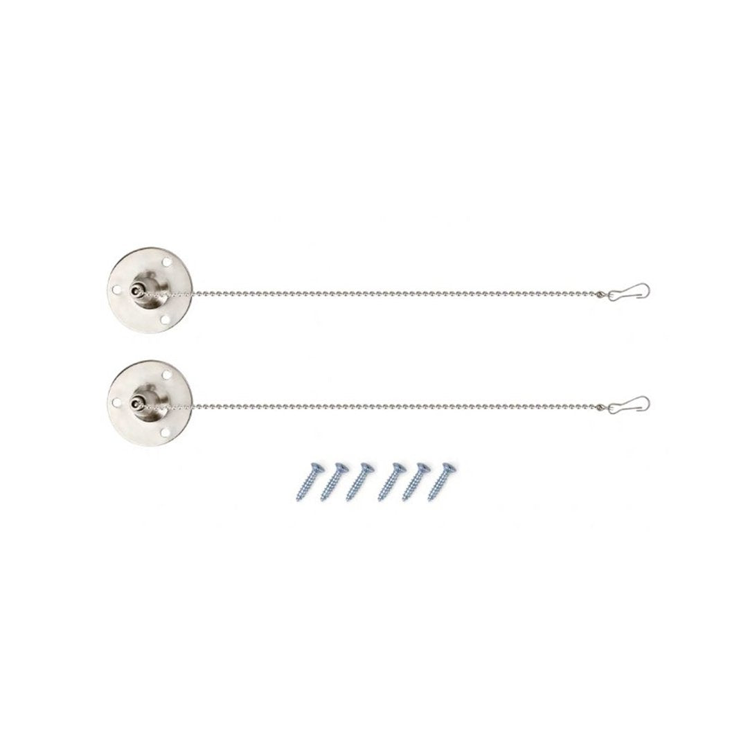 Fondo retráctil para colgar en la pared con abrazaderas (opciones personalizadas)