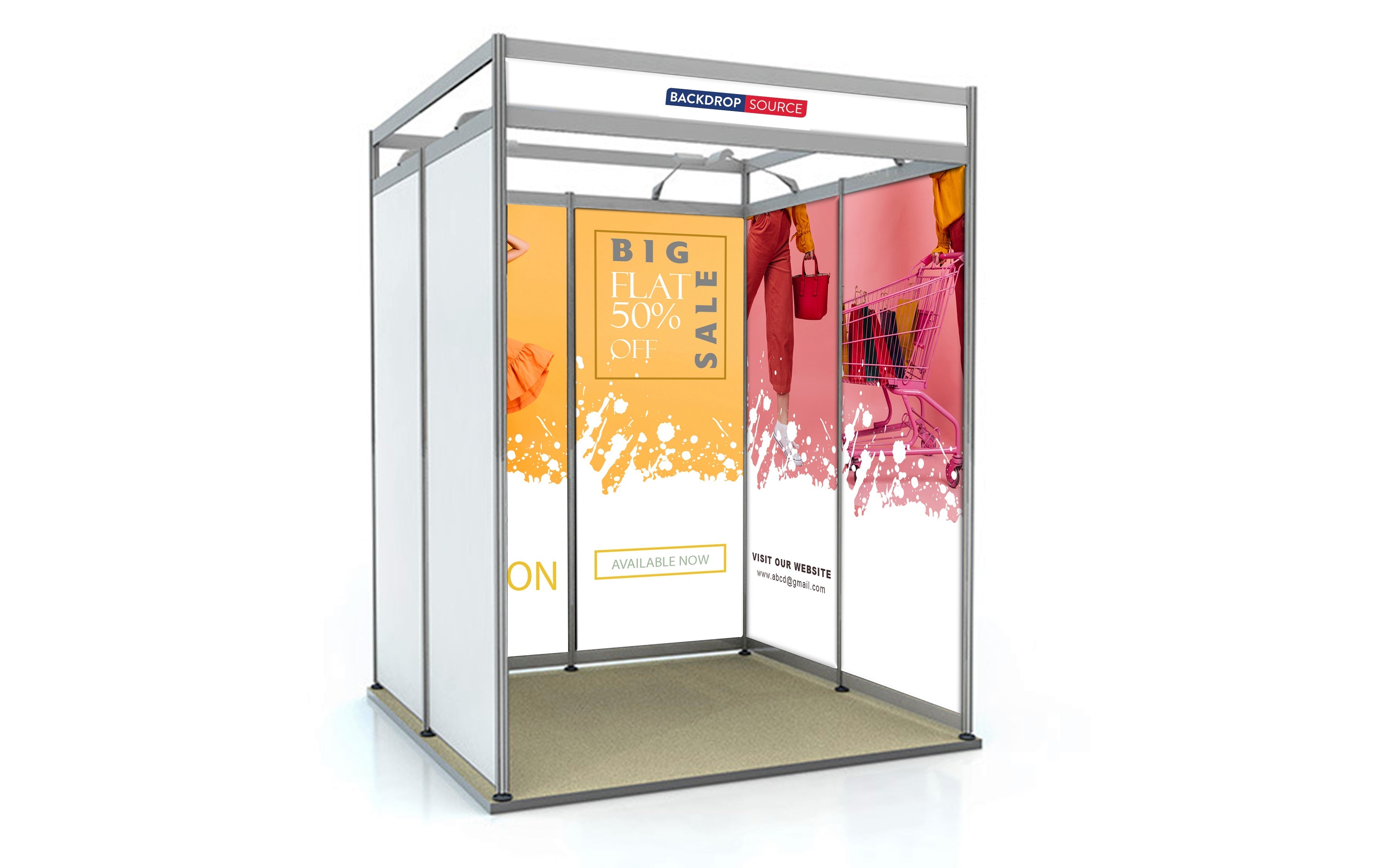 Esquema de concha Gráficos de exhibición solamente - 2m x 2m