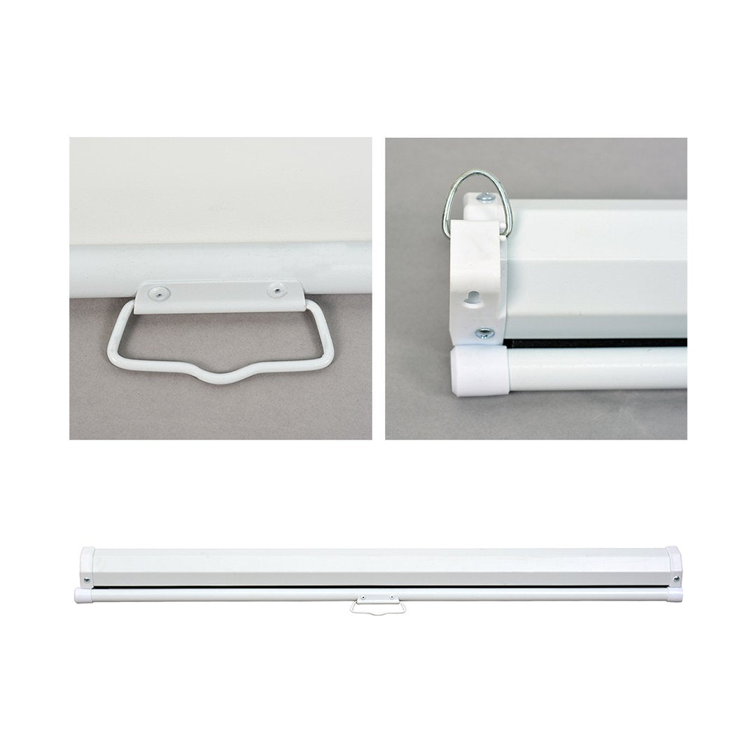 Fondo retráctil para colgar en la pared con abrazaderas (opciones personalizadas)