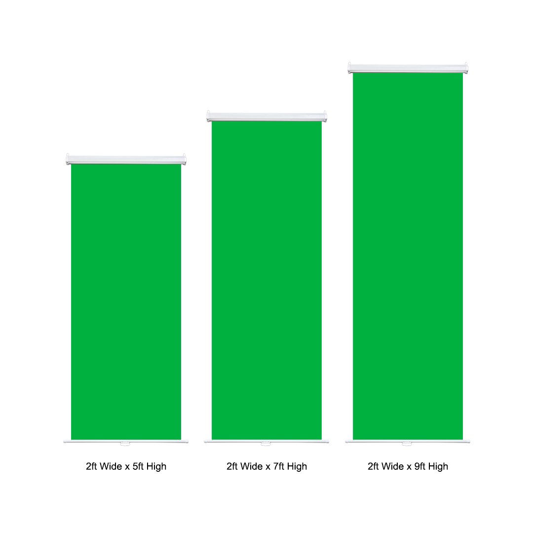Fondo retráctil para colgar en la pared con abrazaderas (opciones personalizadas)