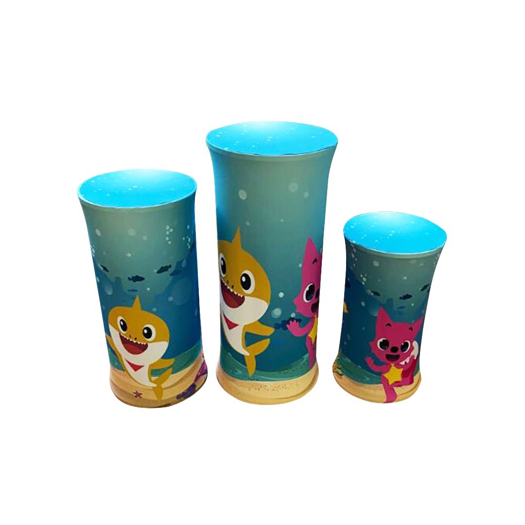 Kits de fondo redondo prediseñados con mostrador para fiestas de cumpleaños y eventos