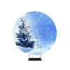 Frozen Tree Blue Glittering Sky Backdrop Circle backdrop stand