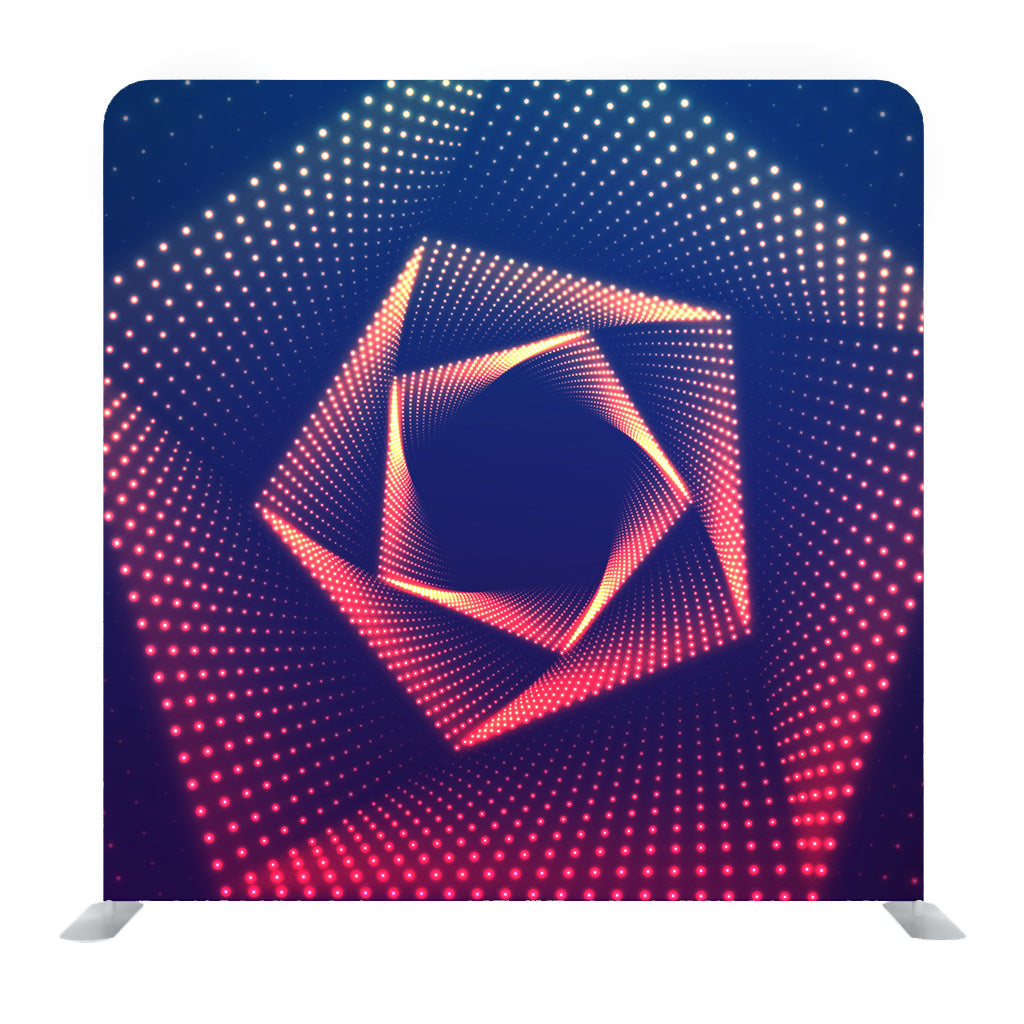 Glowing Dots And Lines. Pentagon Shape Abstract  Background Media Wall