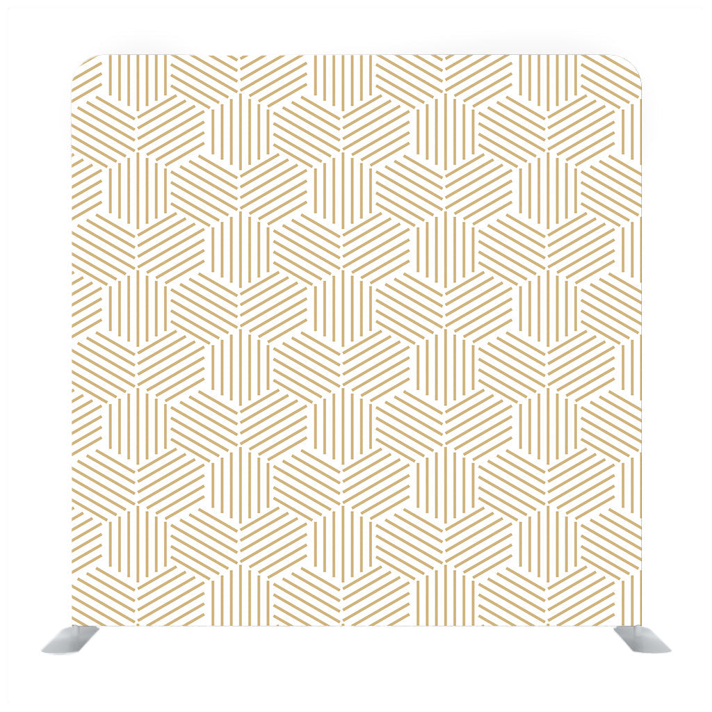 Gold and White Stripped Hexagon Backdrop