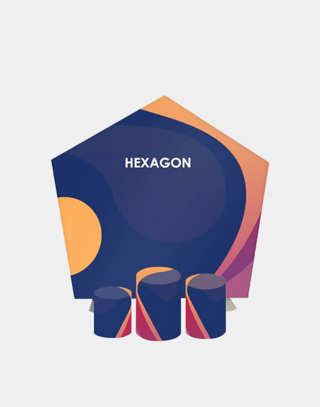 Soporte hexagonal con zócalo