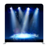 Illuminated White Spotlight Stage Media Wall