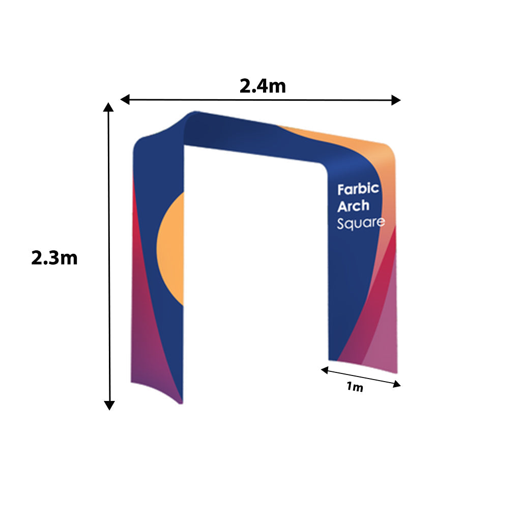 Arco de exhibición de tela de tensión de forma cuadrada