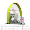 Kit de exhibición de arco de herradura modular para cabinas de 3m de ancho