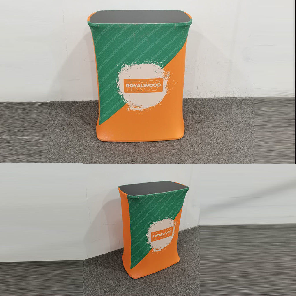 Mostrador de exhibición de tela rectangular (para exhibiciones de podio y stand)