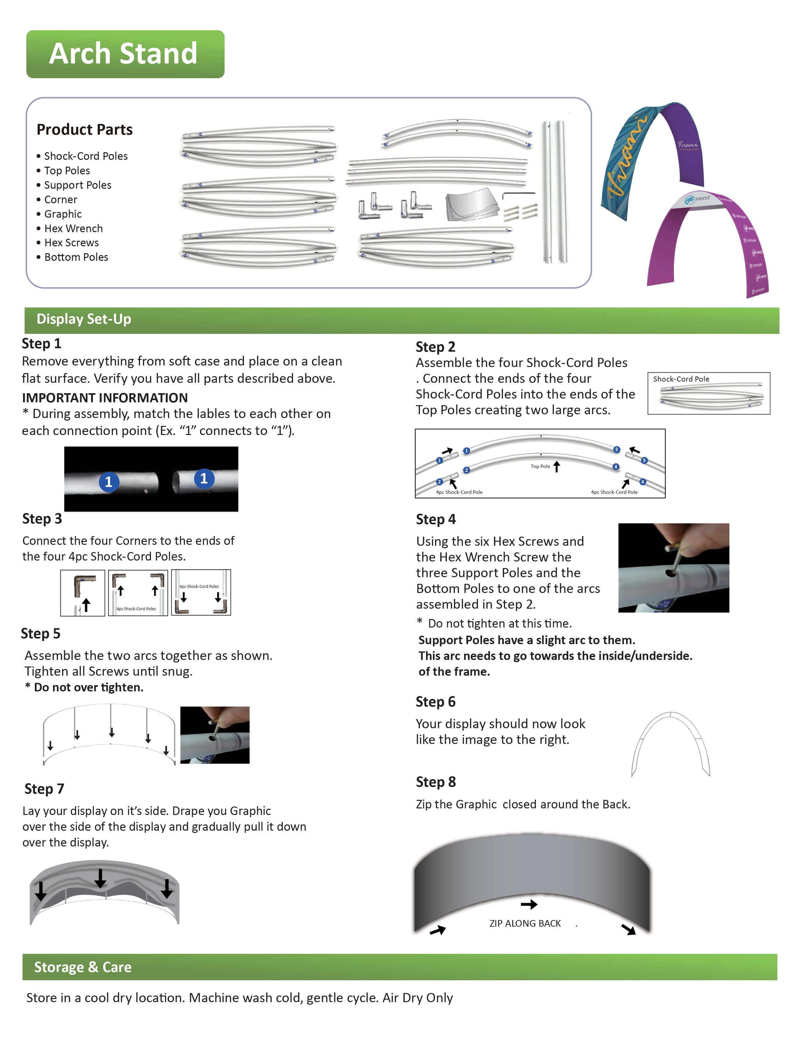 C Shape Tension Fabric Arch - 3m Wide