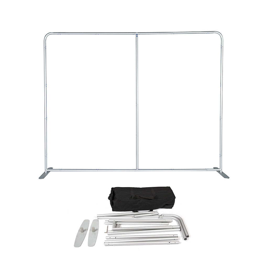Telón de fondo de pared de medios de tela de tensión recta