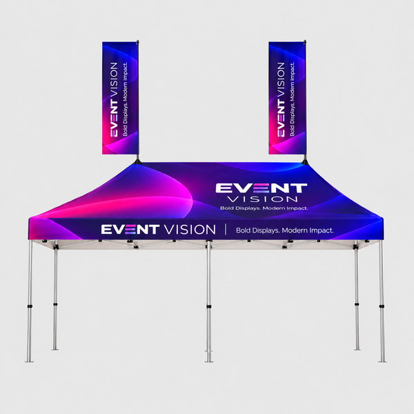 6m x 3m Canopy Tent with Peak Flag Kit
