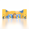 6x3m SEG Popup Booth with Twin L-Arch Walls & 2 Counters