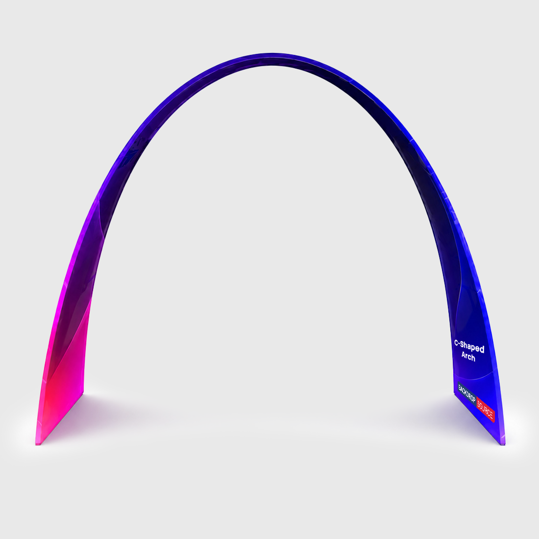 C Shape Tension Fabric Arch - 3m Wide