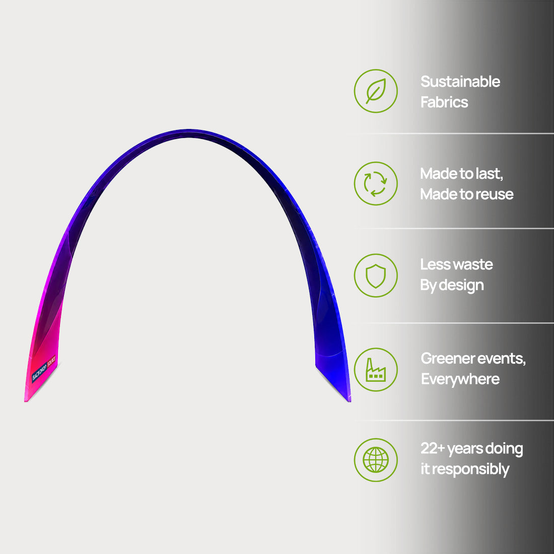 C Shape Tension Fabric Arch - 3m Wide