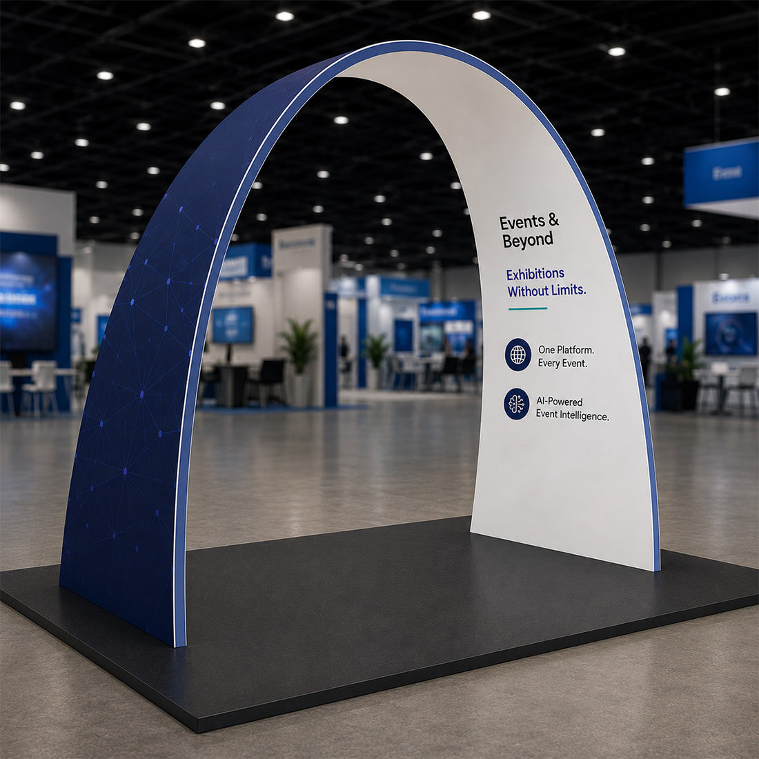 C Shape Tension Fabric Arch - 3m Wide