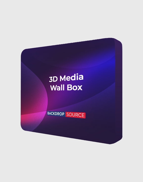 Pantalla de medios de tela de tensión de caja de pared 3D