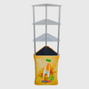 Triangular Counter Display with Triple Shelves