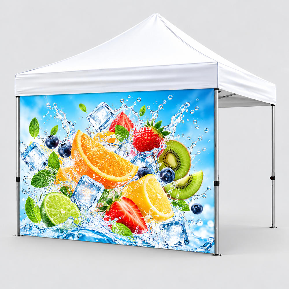 Custom Size Canopy Tent Full Wall – Graphic Only