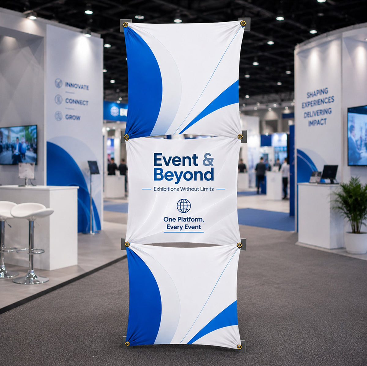 1 x 3 Fabric GeoMetrix Pop Up Grid Display