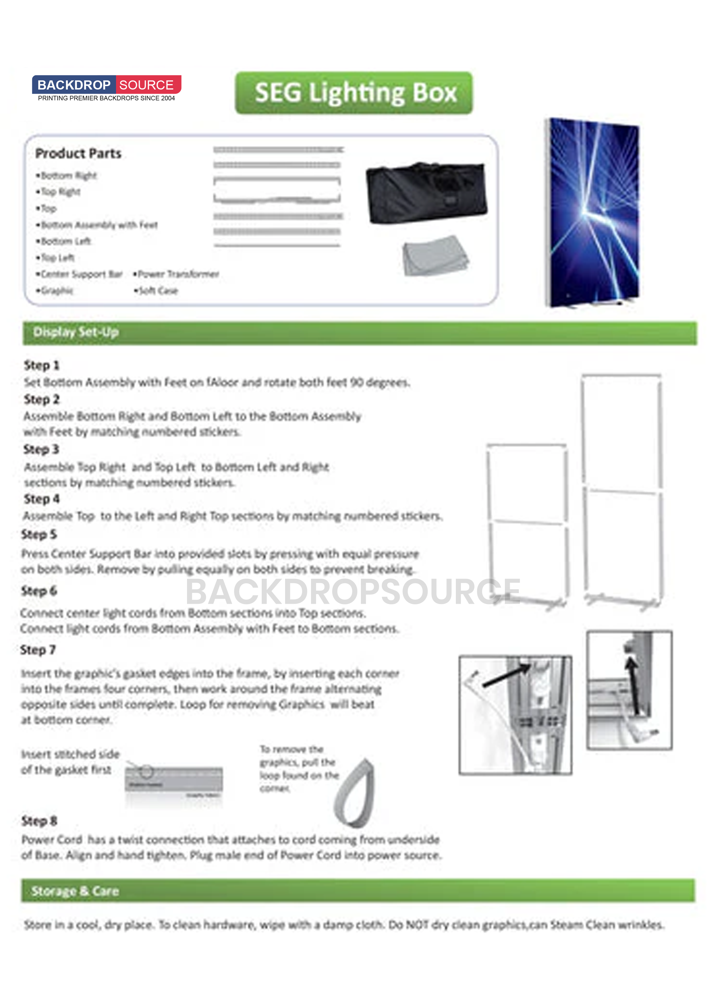 SEG Fabric LED Backlit Light Box