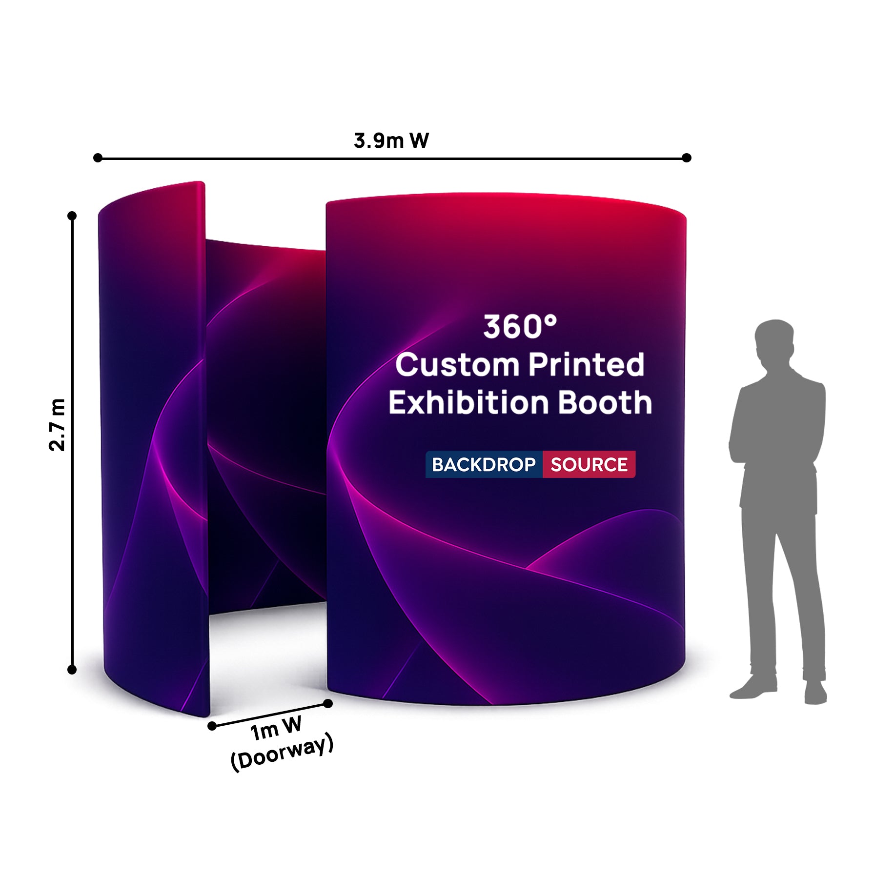 Stand de exhibición impreso personalizado de 360 °
