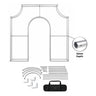 3D Fabric Triumphal Arch Backdrop