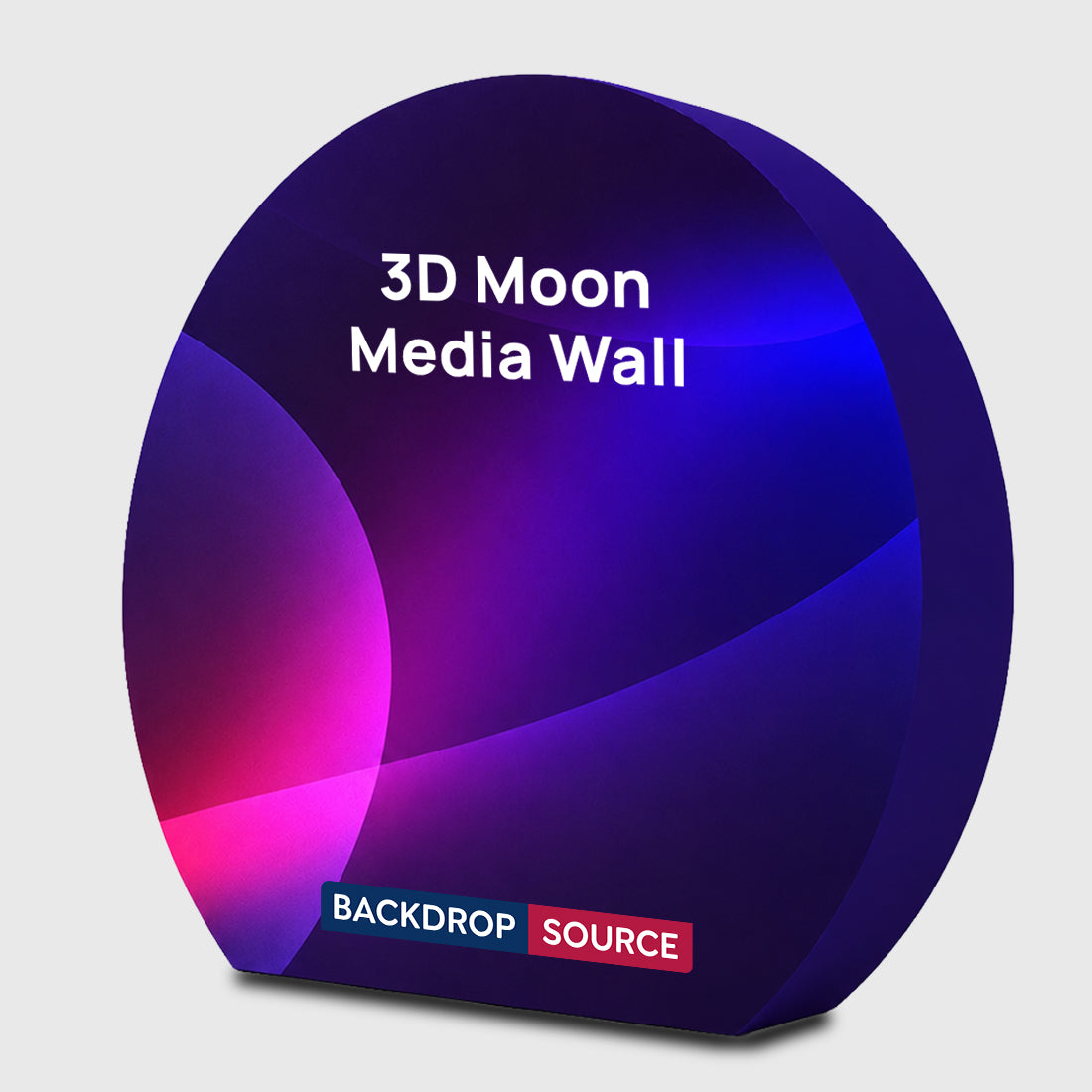 3D Moon-Shaped Tension Fabric Display