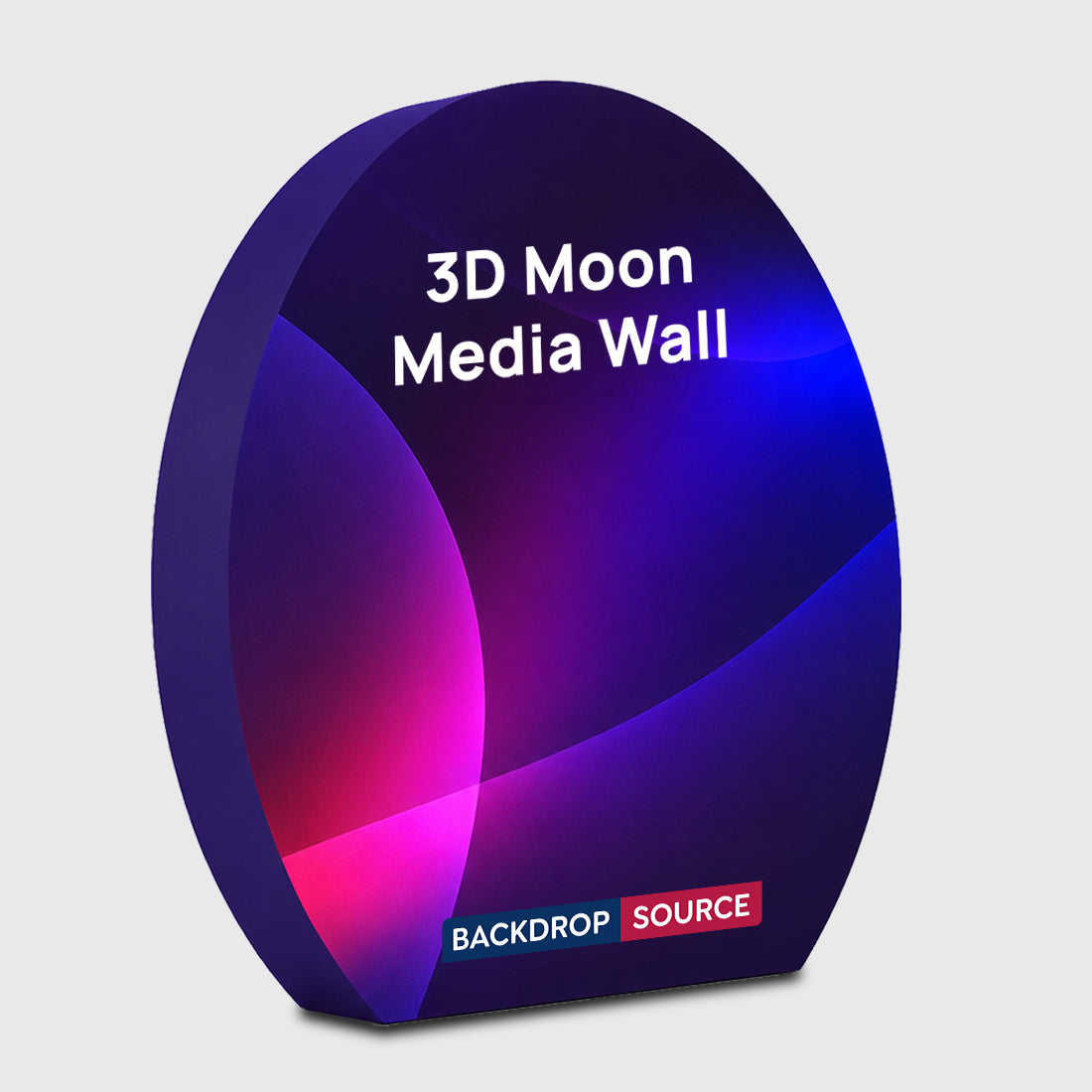3D Moon-Shaped Tension Fabric Display