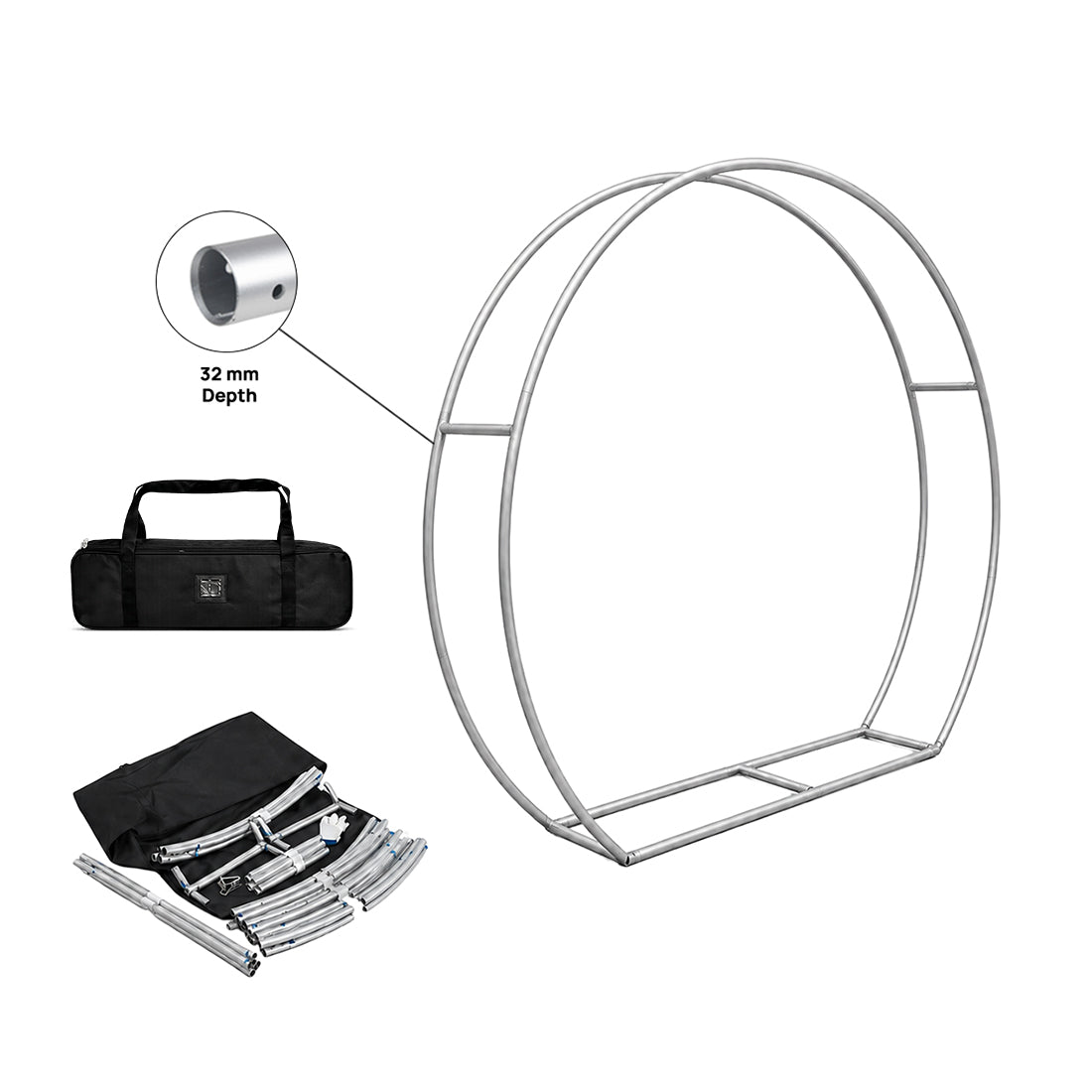 3D Moon-Shaped Tension Fabric Display