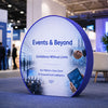 3D Moon-Shaped Tension Fabric Display