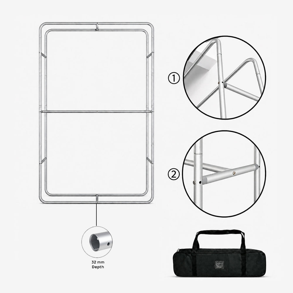 3D Rounded Corner Fabric Display