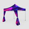 3m x 3m Canopy Tent with Scalloped Valances and Curtains
