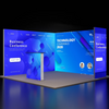 3m Backlit SEG Booth Kit with 2 Sidewalls & Lightbox Counter
