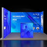 3m Backlit SEG Booth Kit with 2 Sidewalls & Lightbox Counter