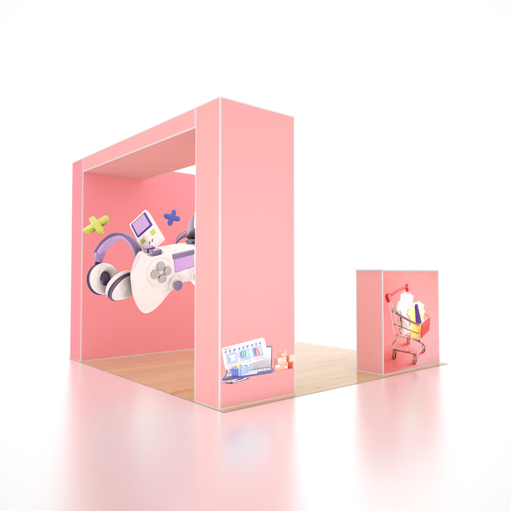 SEG Pro Popup Booth – Model 4 (3m x 3m)