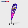 Duplex Printing Teardrop Advertising Flag