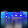 6m Backlit SEG Booth Kit with Twin L-Arches & Sidewall