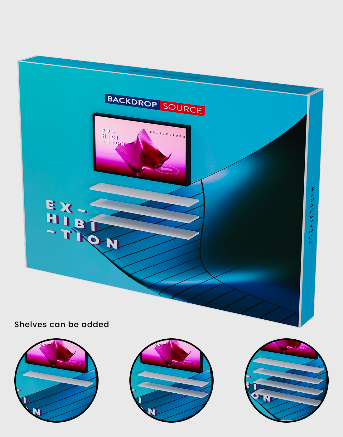 SEG Popup Display with TV Mount & External Shelves