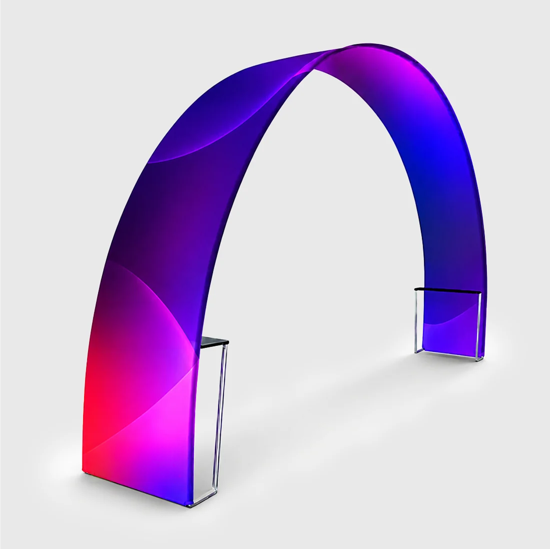 C Shape Tension Fabric Arch with Shelves