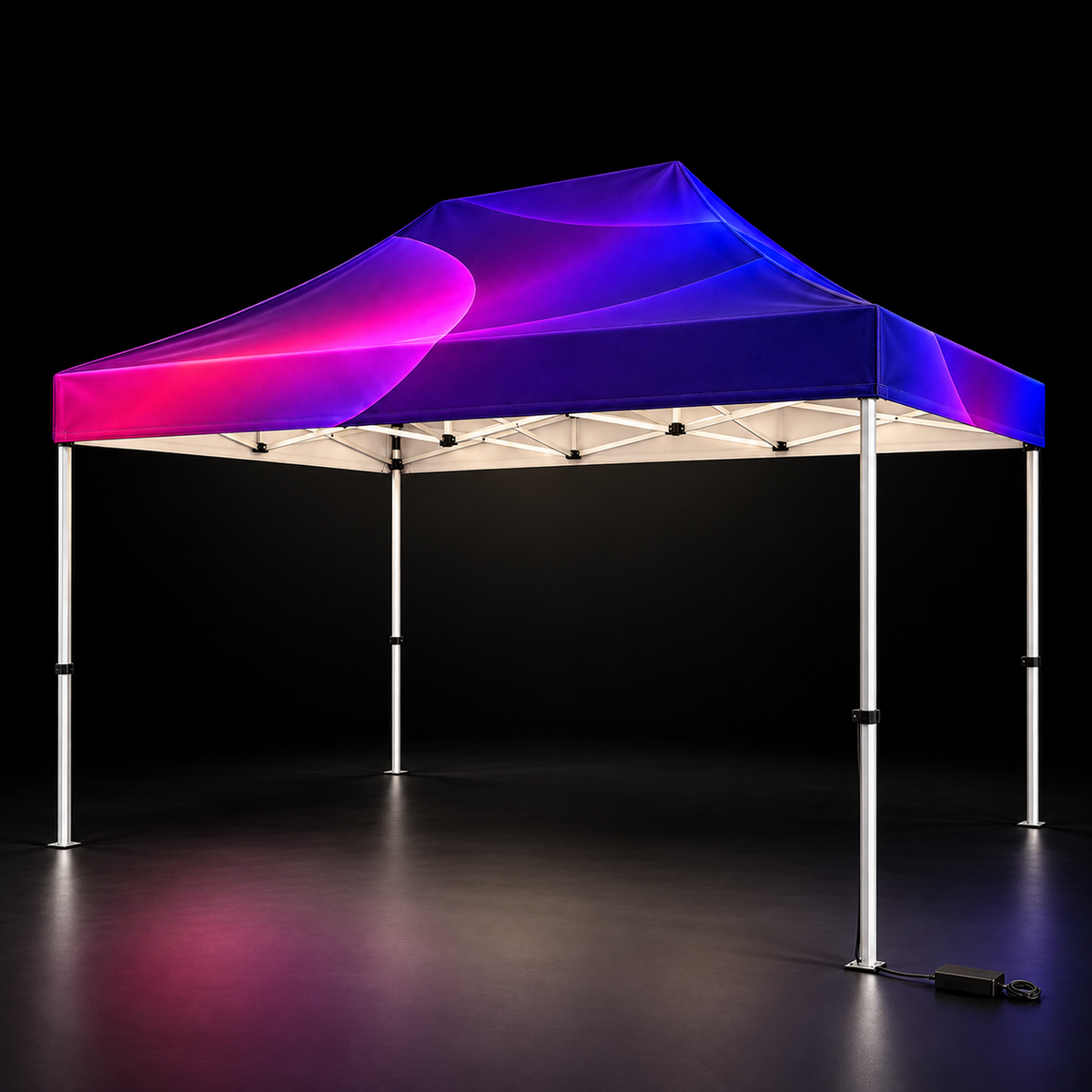 Lighted Canopy Tent – 4.5m x 3m (LED Frame)