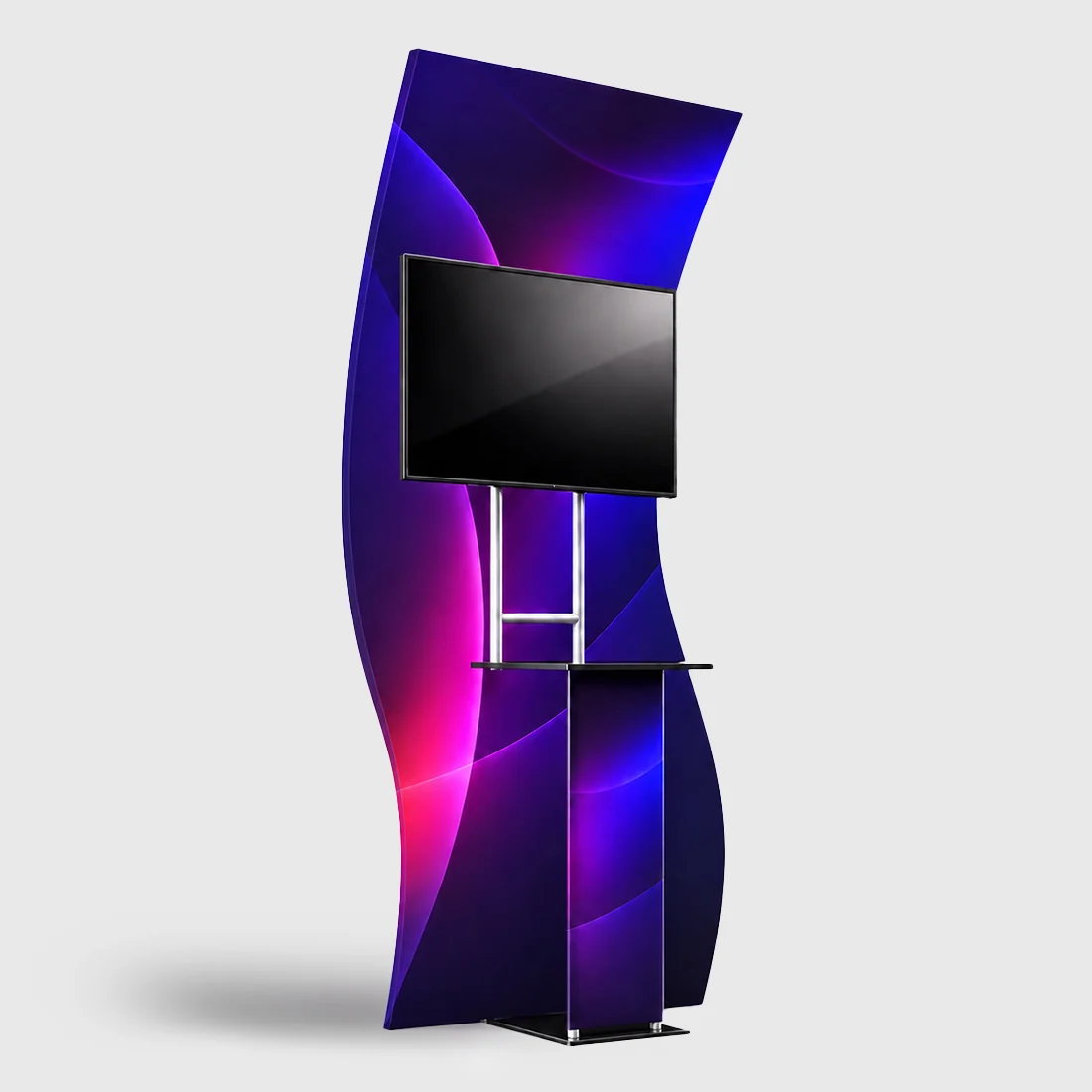 Portable S-Shaped Fabric Exhibit Display