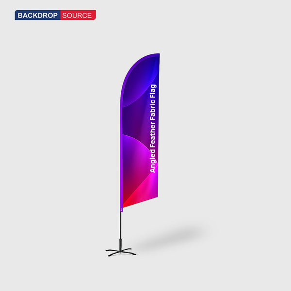 Angled Feather Fabric Flag